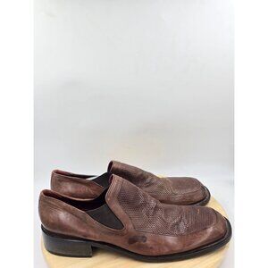 Marco Delli men's leather slip-on Dress loafers Shoes Handmade sz 17